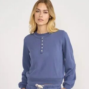 NWT Marea Vintage Terry Henley Sweatshirt